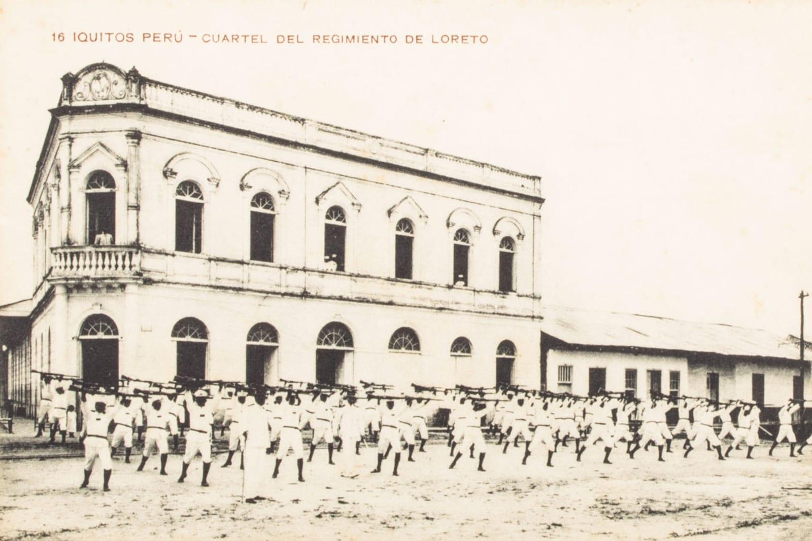 A vintage photograph of Iquitos, Peru in the early twentieth century.